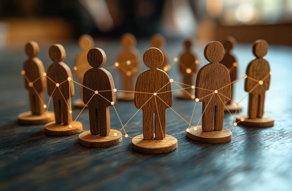 Connexion de personnes qui travaillent ensemble