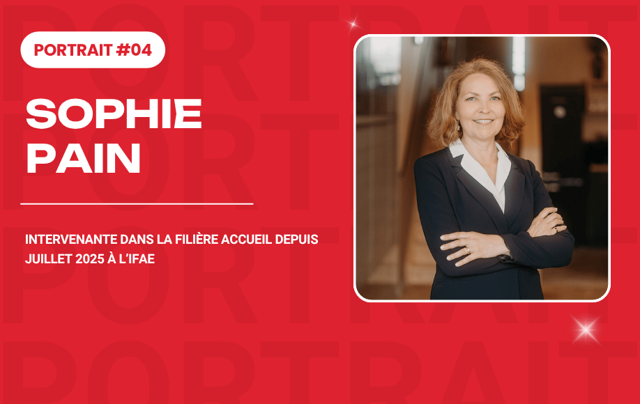 Portrait de Sophie Pain en tenue professionnelle