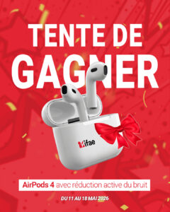 Promotion AirPods 4 avec réduction active du bruit