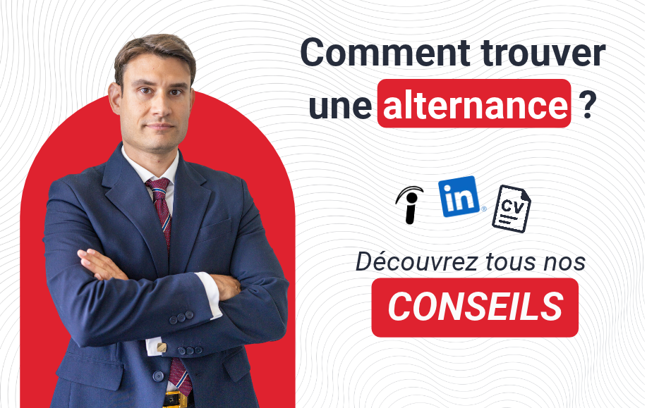 Homme en costume présentant des conseils pour trouver une alternance